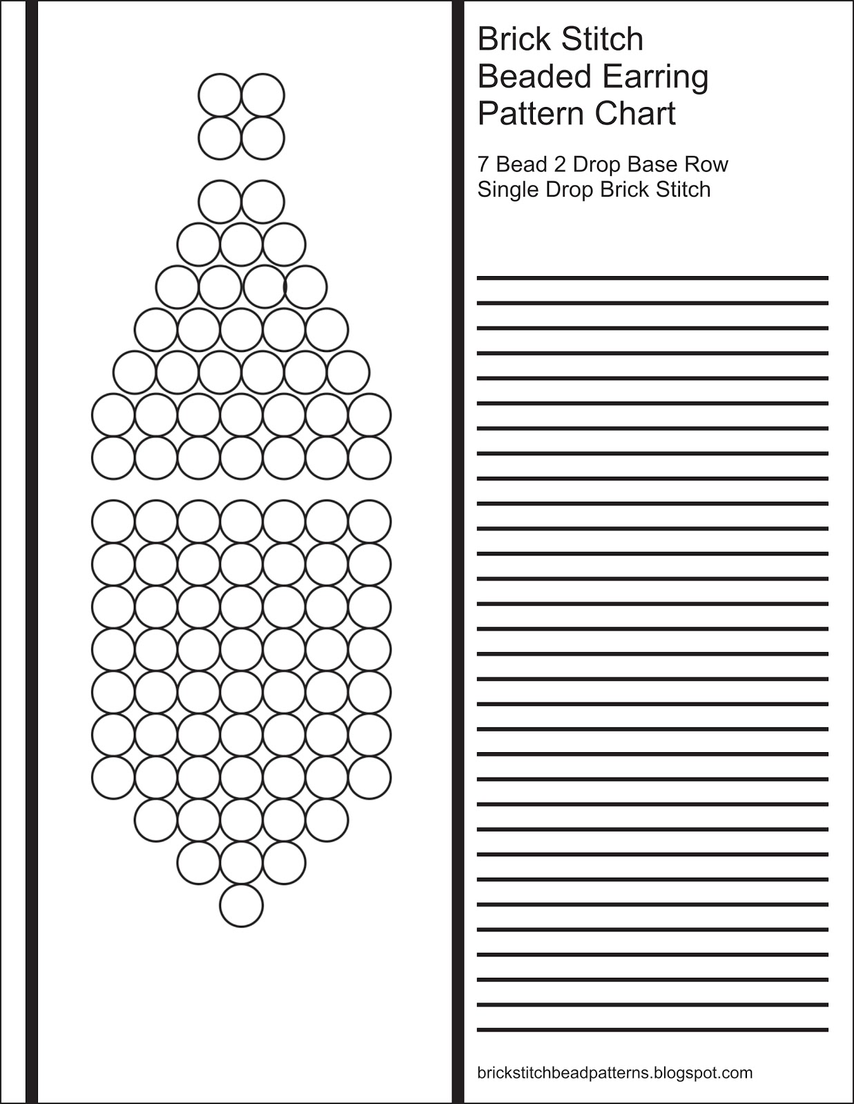 brick stitch bead patterns journal 7 bead 2 drop base row brick stitch graph paper