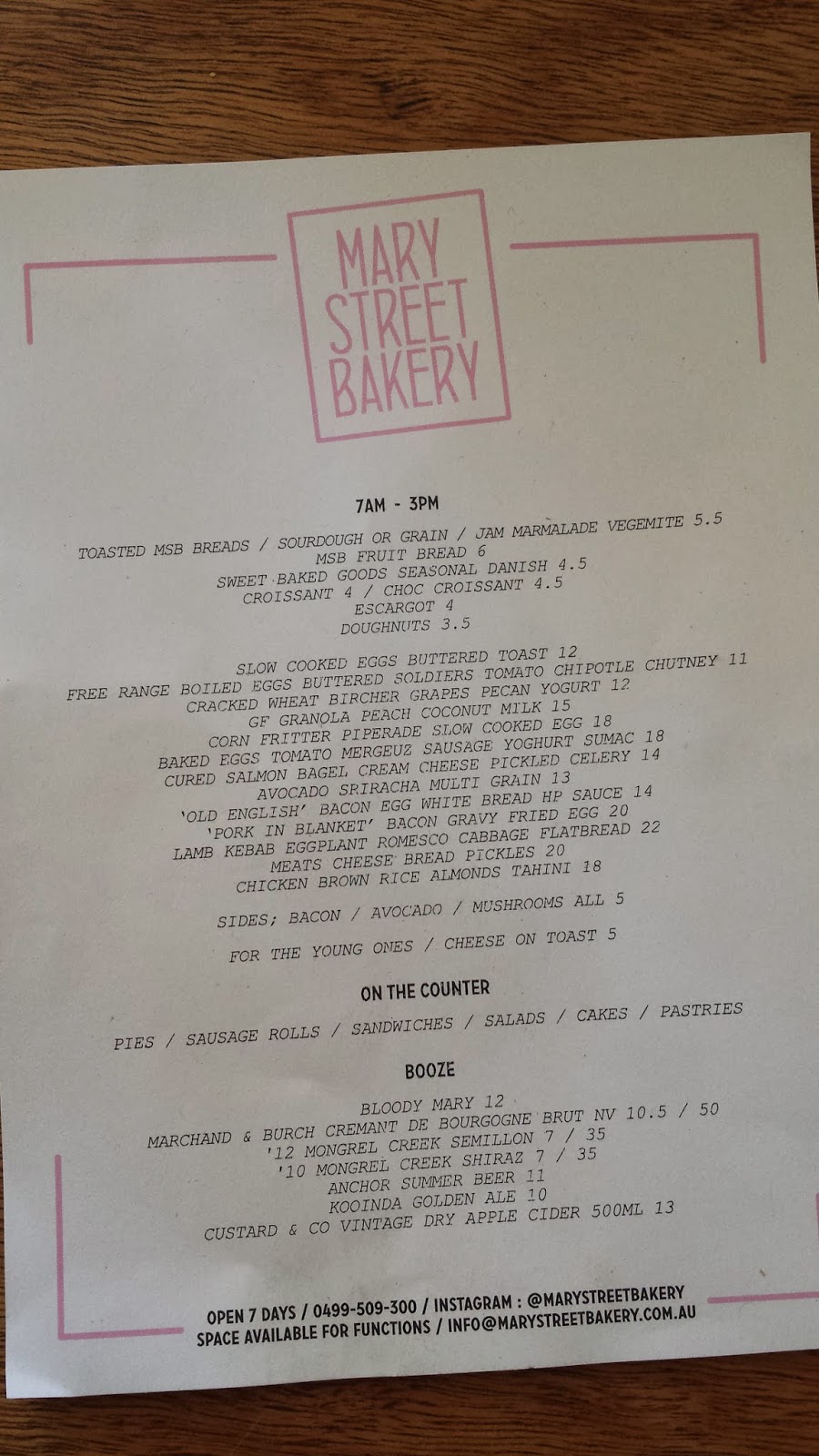 may kay. mayyn meal Mary Street Bakery in Mount Lawley