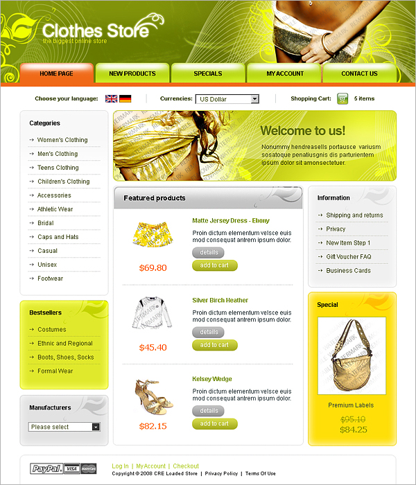 Eagle X Webs: 7 free online stores templates Eagle X Webs: 7 free online stores templates