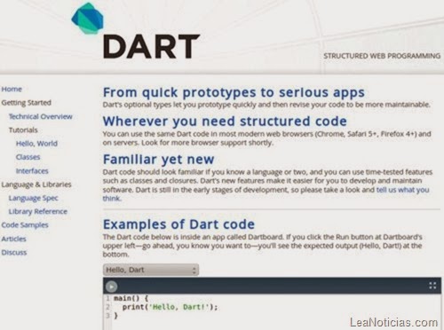Google lanza un nuevo lenguaje: "Dart" ~ LENGUAJES DE PROGRAMACION