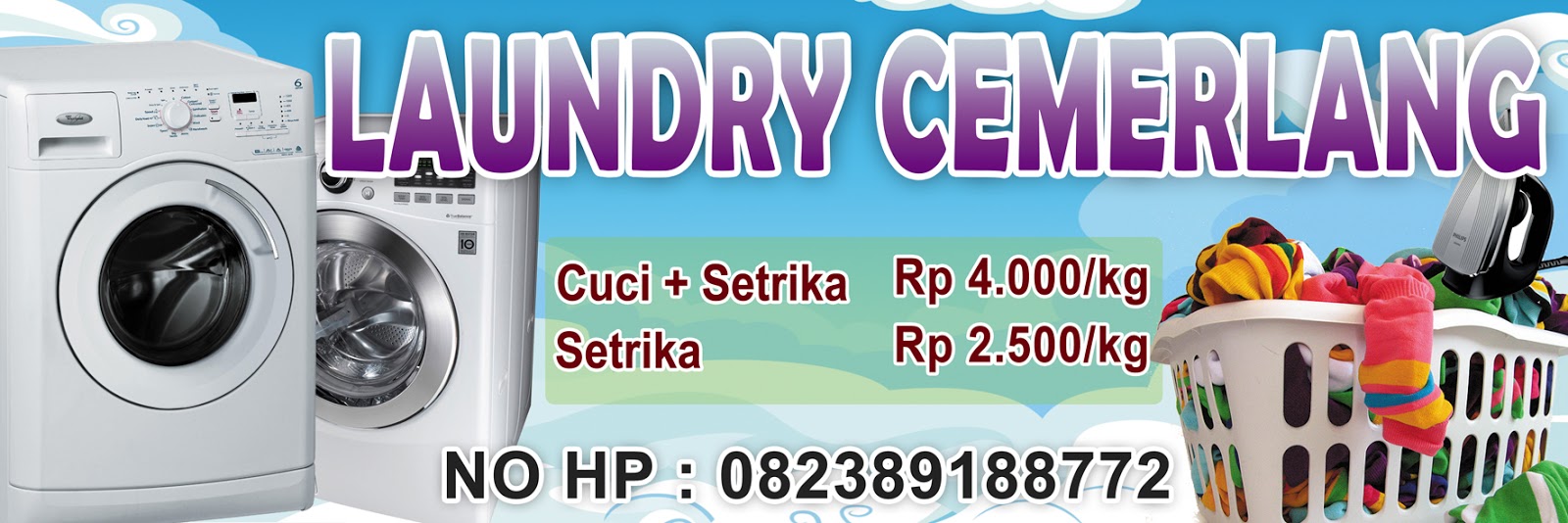 Bikin Spanduk Laundry di Pekanbaru Print Corner