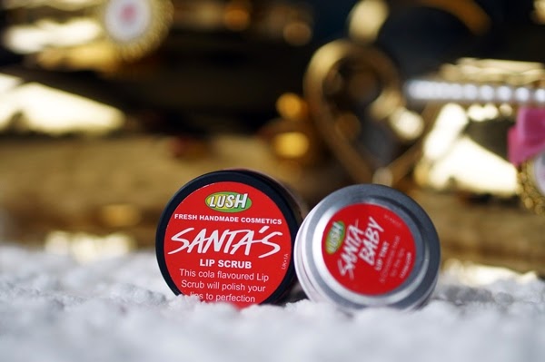 Lush Santa's lip scrub & Santa Baby lip tint