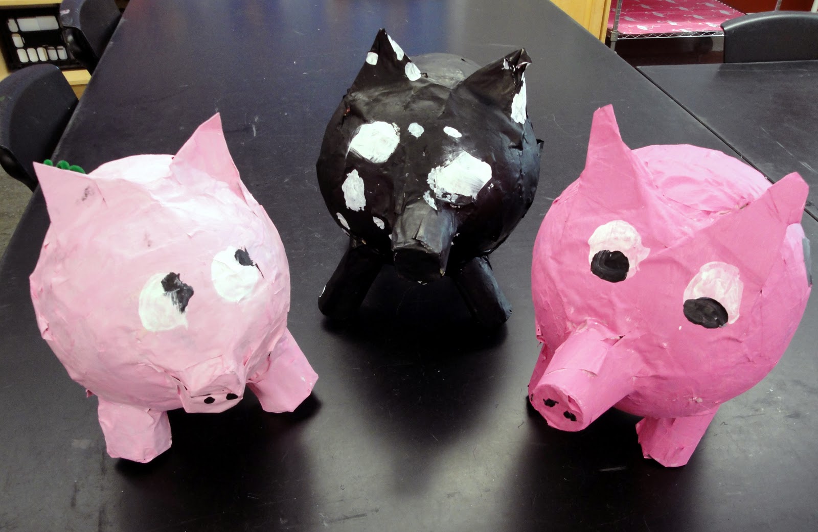 6th Grade Painted Paper Mache Pigs Mrs. Hood's Art Room