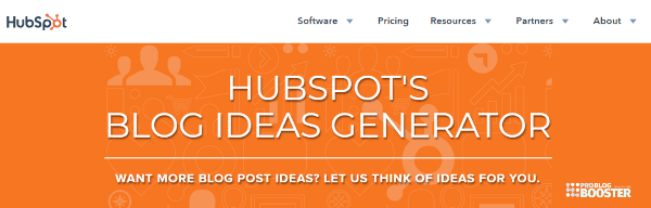HubSpot's blog topic generator
