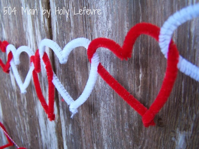 Pipe Cleaner Heart Garlands by 504 Main