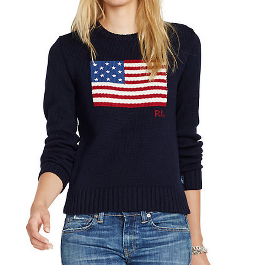 Summer Wind: Classic American Flag Sweater