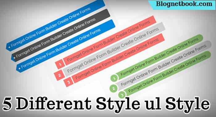 5 diffrent syle ul list styles. 5 stylish css ul list styles.