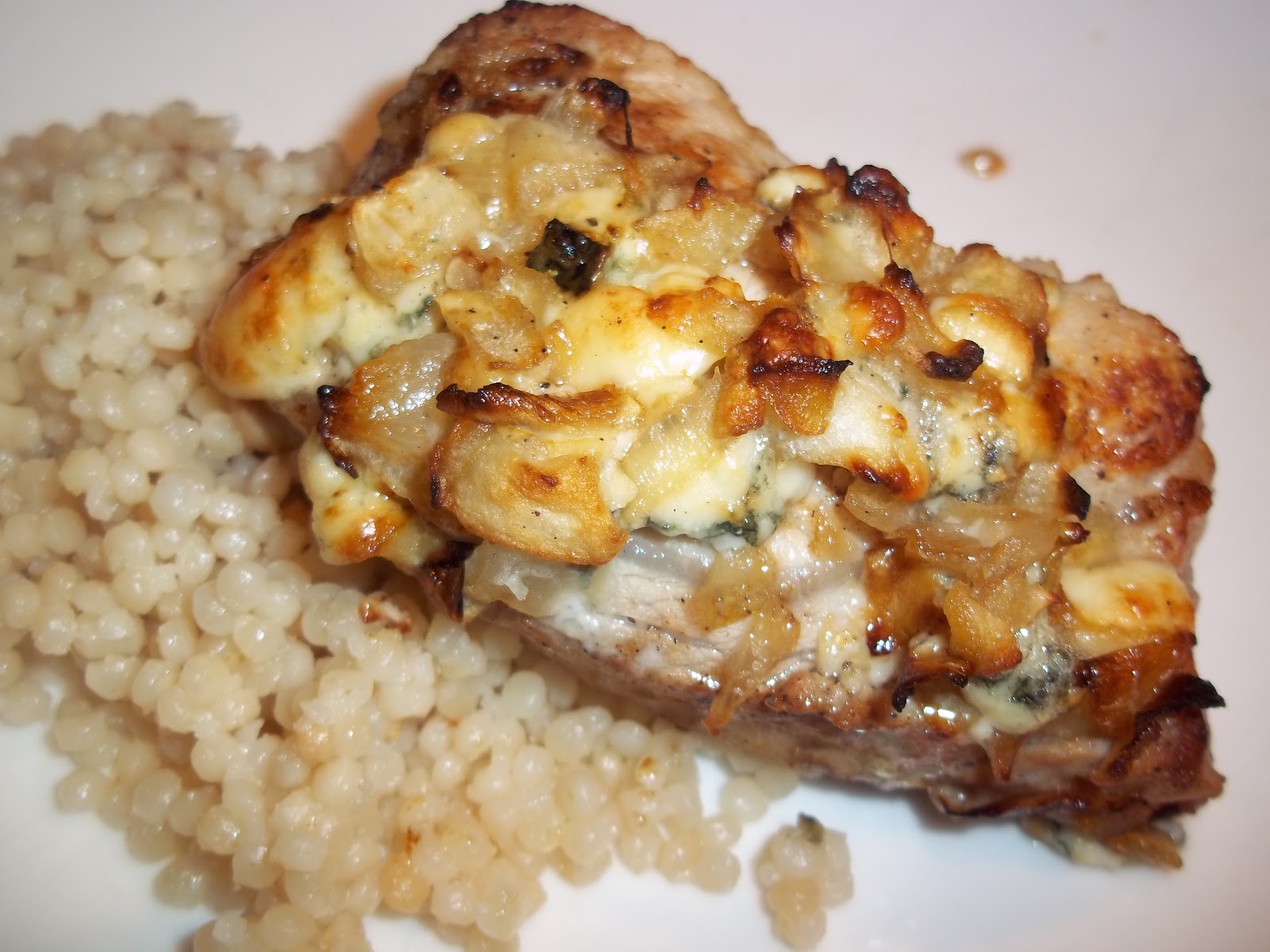 Everyday Cooking Apple and Blue Cheese Stuffed Pork Chops