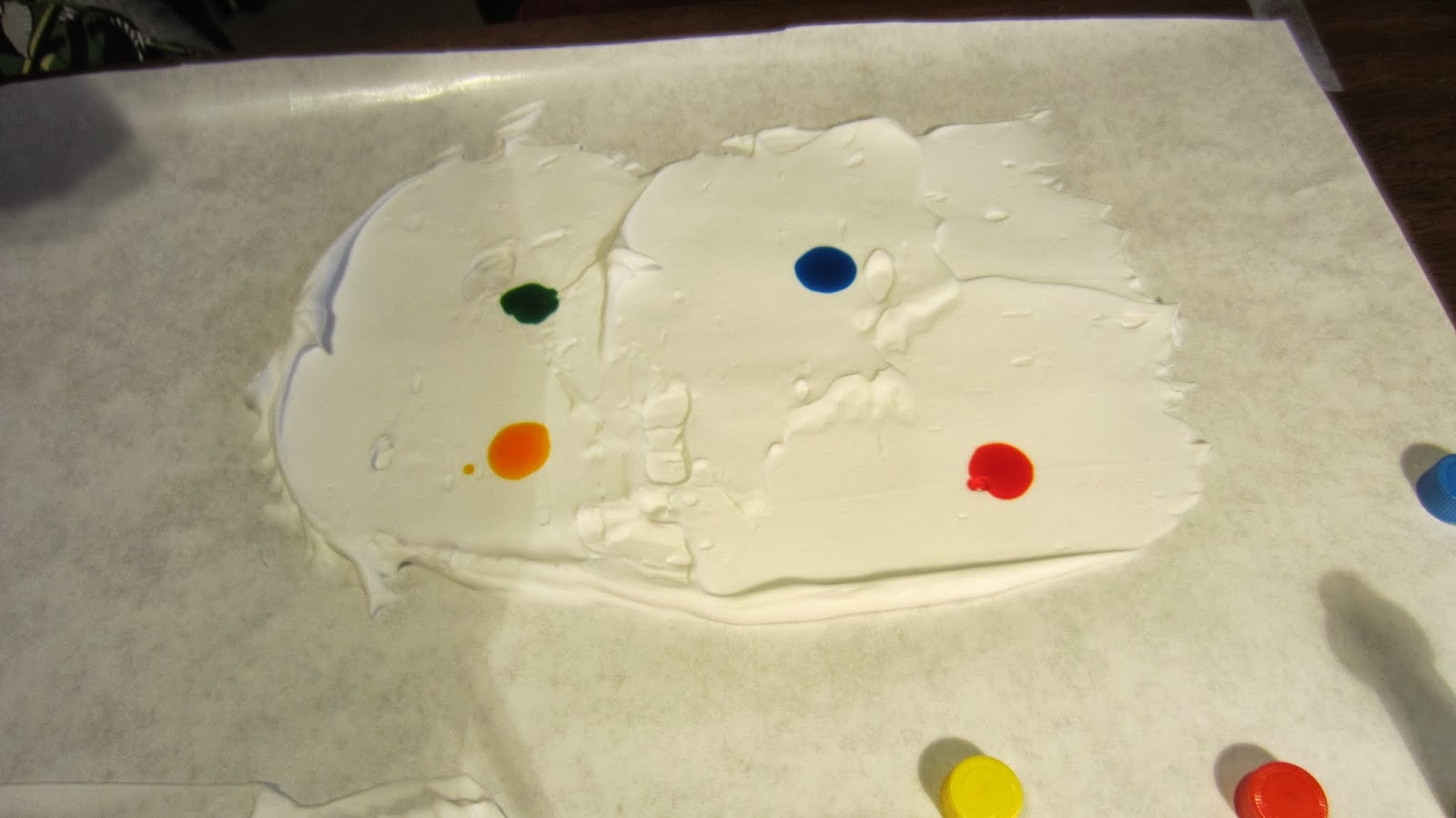 Artsy Theology Shaving Cream and Food Coloring