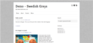 Swedish Greys Blogger Template Is a Free Premium And Simple Style Blogger Template