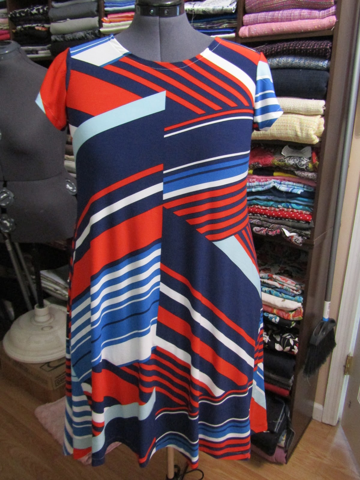 Sew Plus Labor Day ALine HiLo ITY Knit Dress