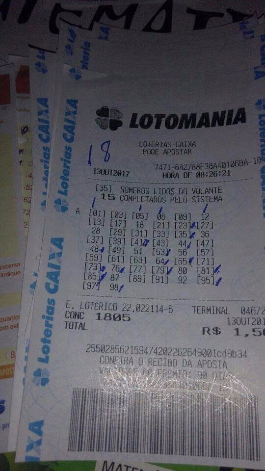 LOTOMANIA 70 DEZENAS COM GARANTIA DE 18 PONTOS LOTOMANIA 70 DEZENAS COM GARANTIA DE 18 PONTOS