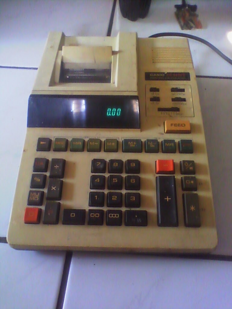 SEMARANG ANTIK LAWAS kalkulator listrik merk CASIO DR 8420V printing