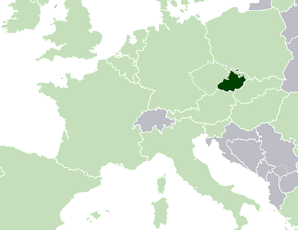 Moravia in europe map