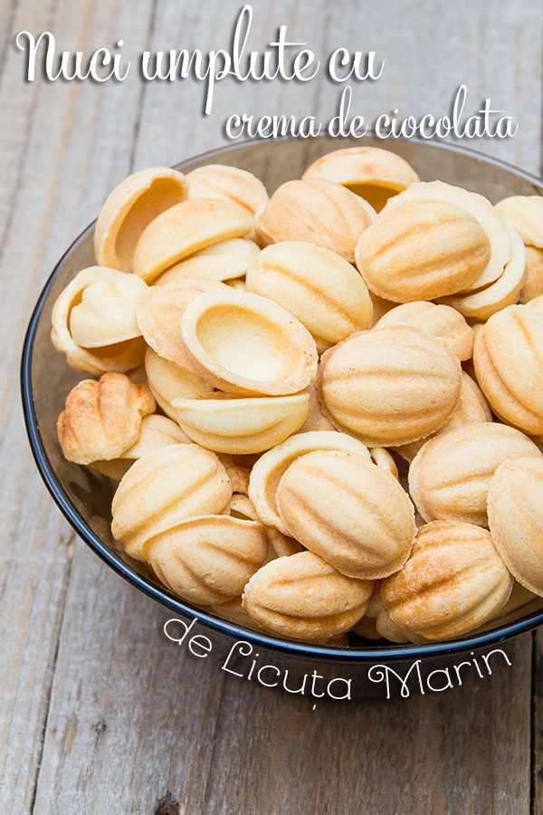 Din bucătăria mea: Nuci umplute cu crema de ciocolata