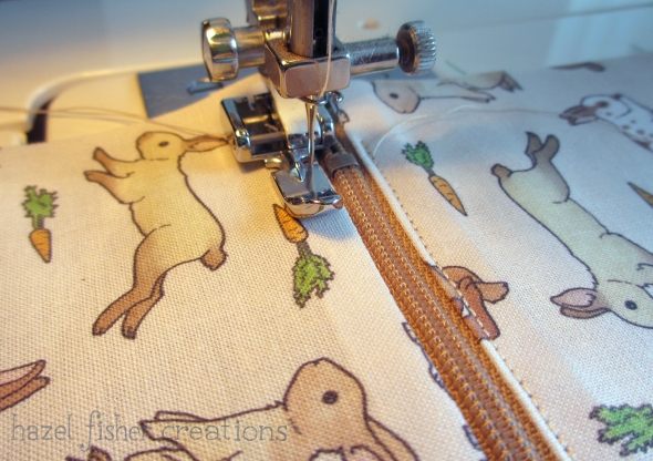 Rabbit zip pouch sewing tutorial hazelfishercreations Rabbit zip pouch sewing tutorial hazelfishercreations