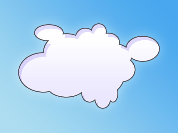 Cara membuat Kartun Awan Belajar