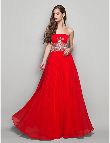 gaun malam merah