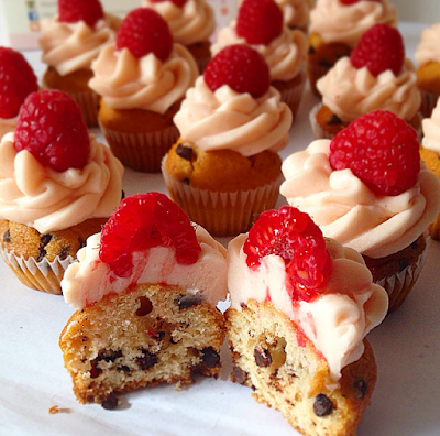 Baking is Love: mini raspberry & vanilla cupcakes.