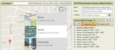 Using my family tree software, I can find nearby places I should visit.