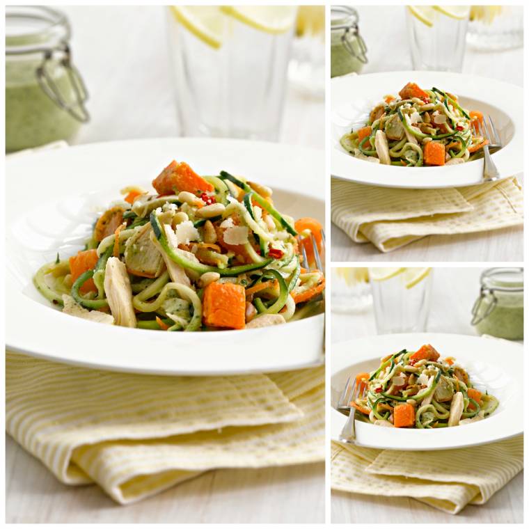 Chicken With Pesto Courgetti And Butternut Squash Chicken With Pesto Courgetti And Butternut Squash