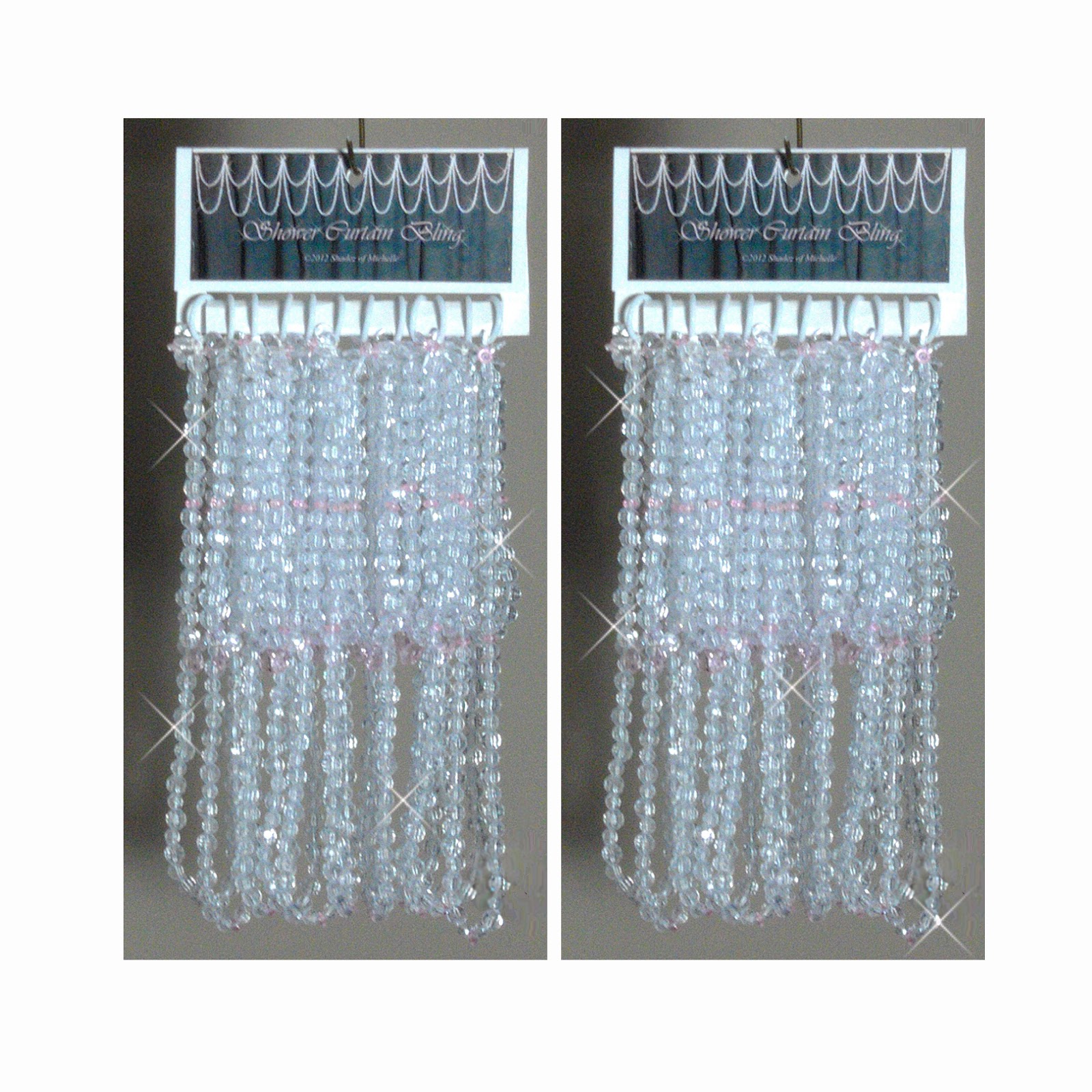 Shadez of Michelle Shower Curtain Bling Pink and Crystal