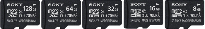 ソニー(SONY)マイクロSDカード「SR-UY2A」シリーズ