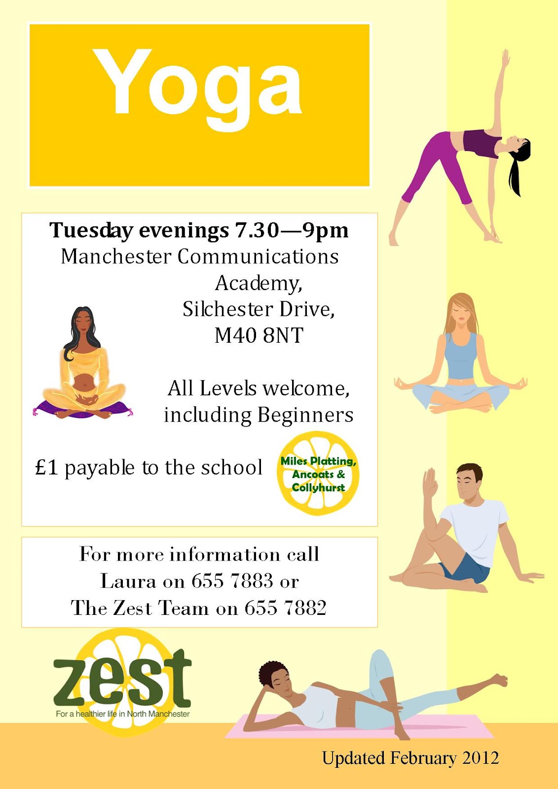 Zest Activities North Manchester New Yoga Class Manchester