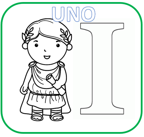 Matemáticas : Números romanos para colorear