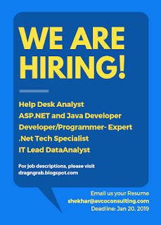 Drag N Grab We Are Hiring Help Desk Net Programmers At Nc