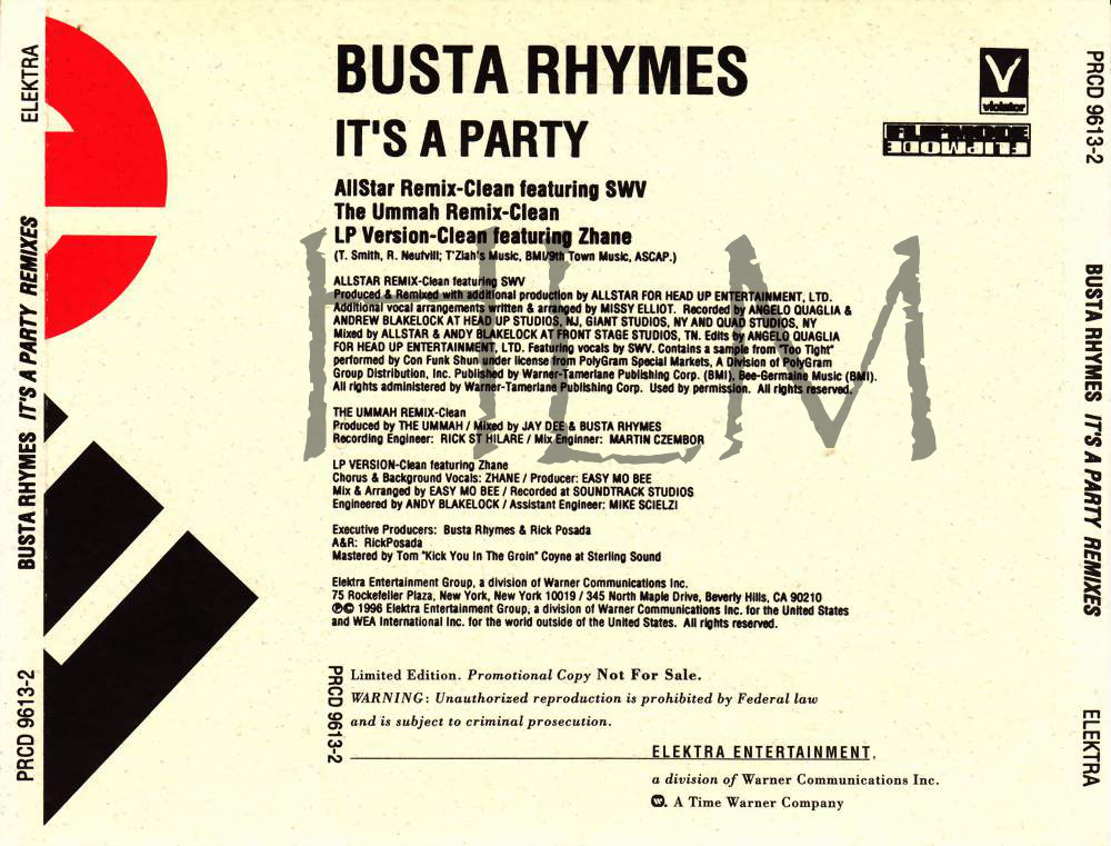 highest level of music Busta Rhymes It's A Party(Promo_Remixes