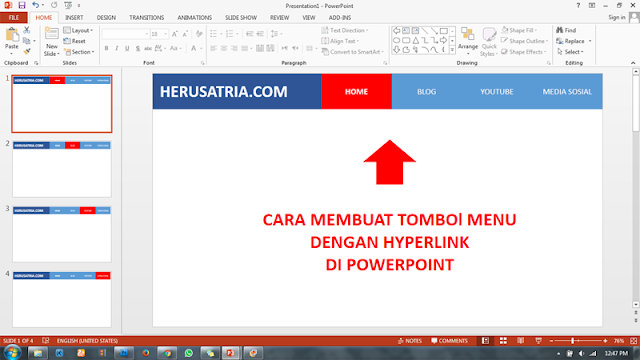 Cara Mudah Membuat Menu Hyperlink di PowerPoint