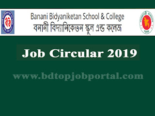 Banani Bidyaniketan School & College Job Circular 2019