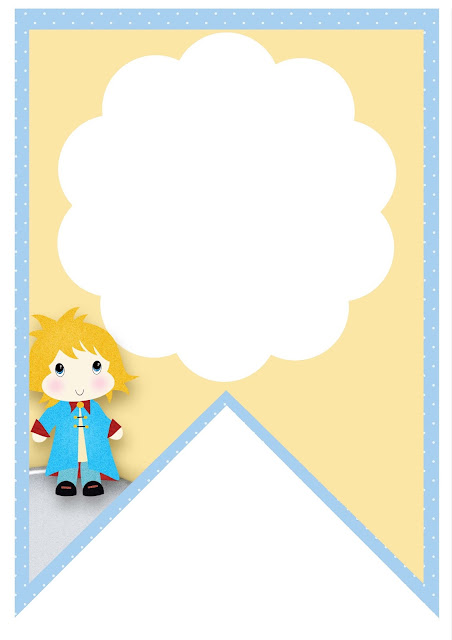Sweet Little Prince Free Printable Banners and Cones.