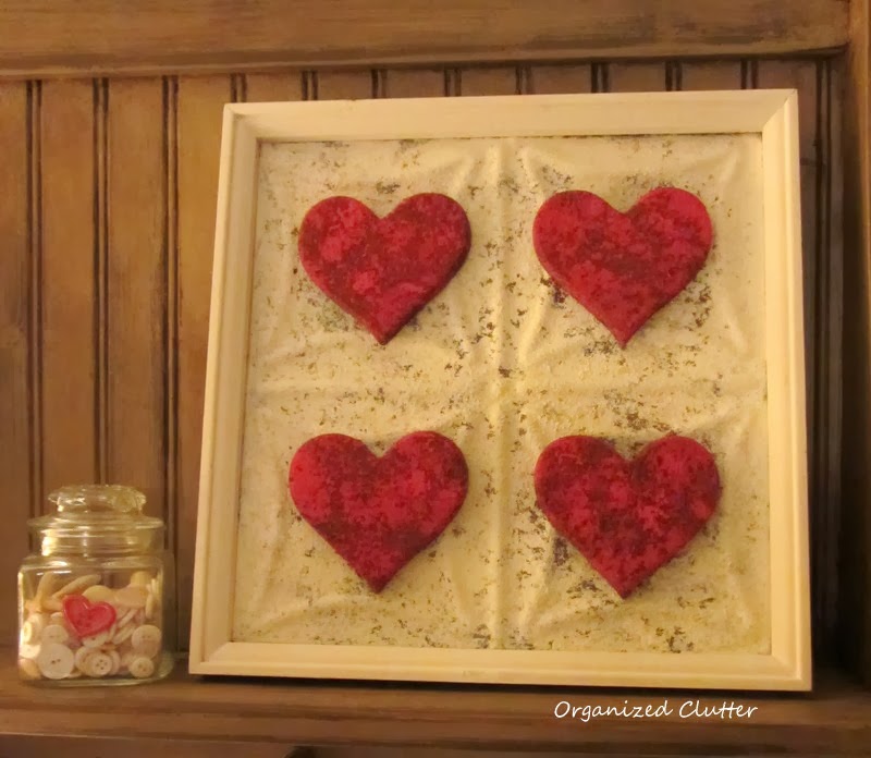 Upcycling a Thrift Shop Frame for Valentine's Day www.organizedclutterqueen.blogspot.com