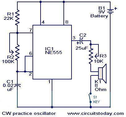 CW Practice oscillator - The Circuit