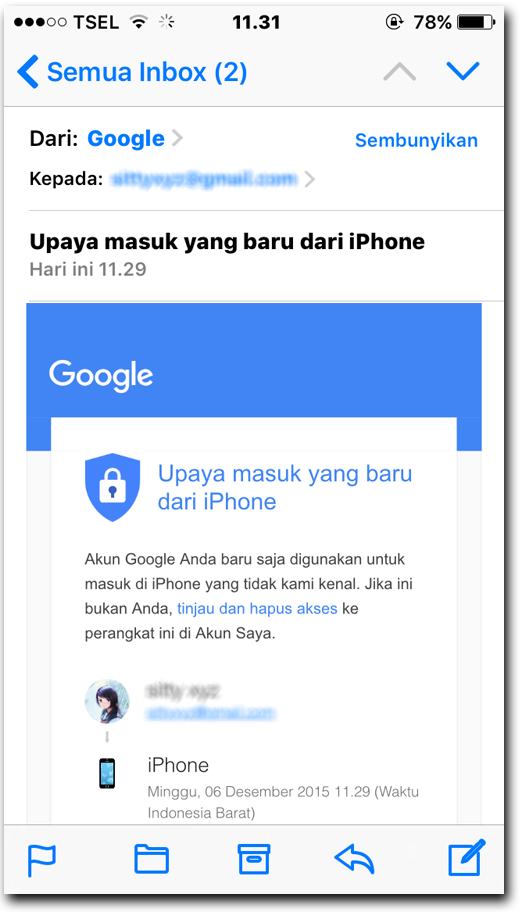 upaya masuk yang baru dari iphone