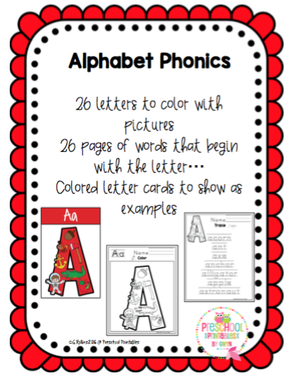Alphabet Phonics ~ Preschool Printables