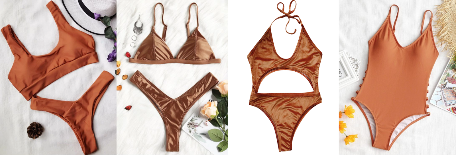 BROWN SWIMSUITS