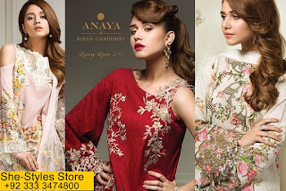 Anaya Eid Luxury  Lawn Collection 2017-18 Catalog
