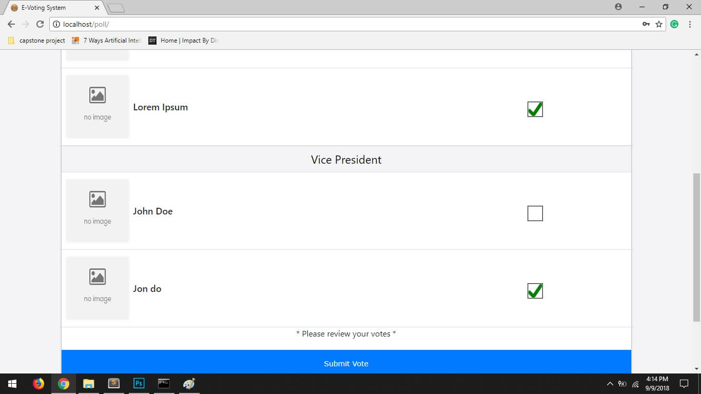 Web-Based School E-Voting System PHP | IT CS Project