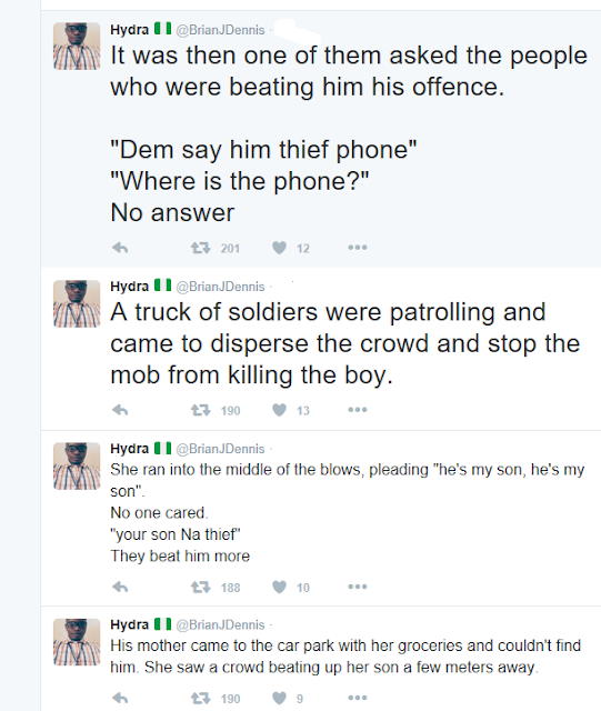1a3 Twitter user recounts how his innocent cousin was beaten and almost lynched by a mob