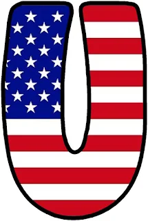 American Flag Abc. American Flag Letter.