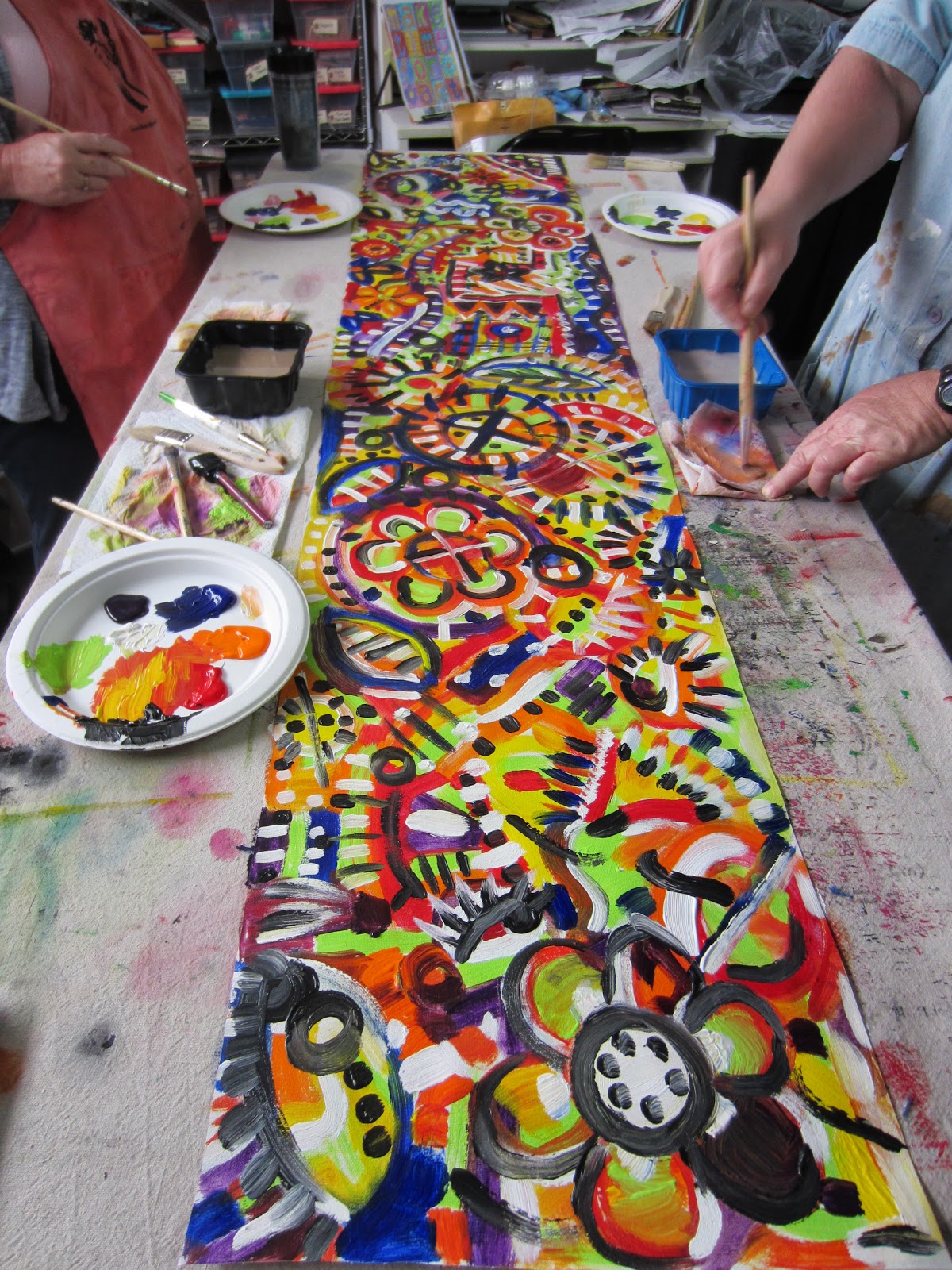 Twisted Sister Collaborative Painting with Friends