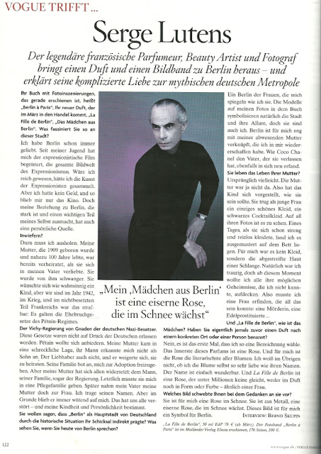 Interview with Serge Lutens (Voque Deutschland)