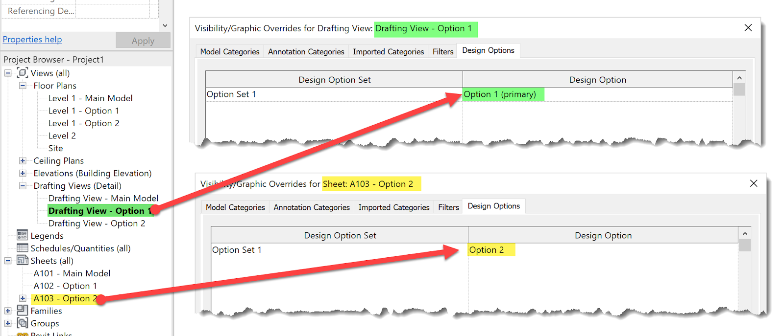 BIM Chapters Design Options Delete Sheets and Drafting Views via Accept Primary
