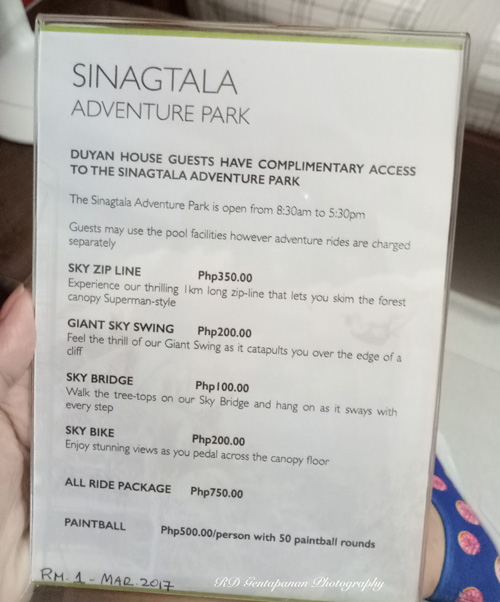 Sinagtala Day Tour Rates Sinagtala Day Tour Rates