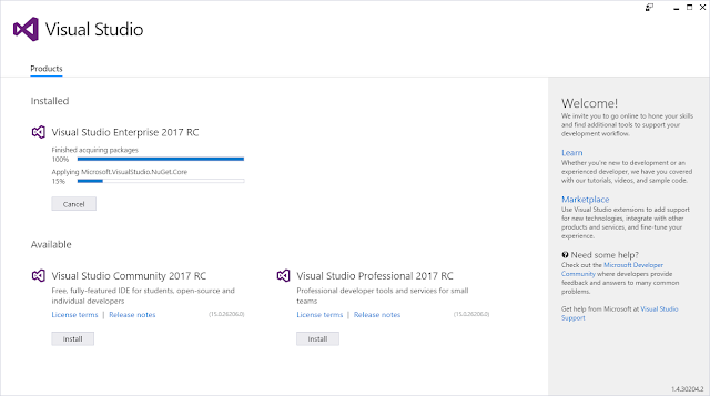 Visual Studio en-US offline install
