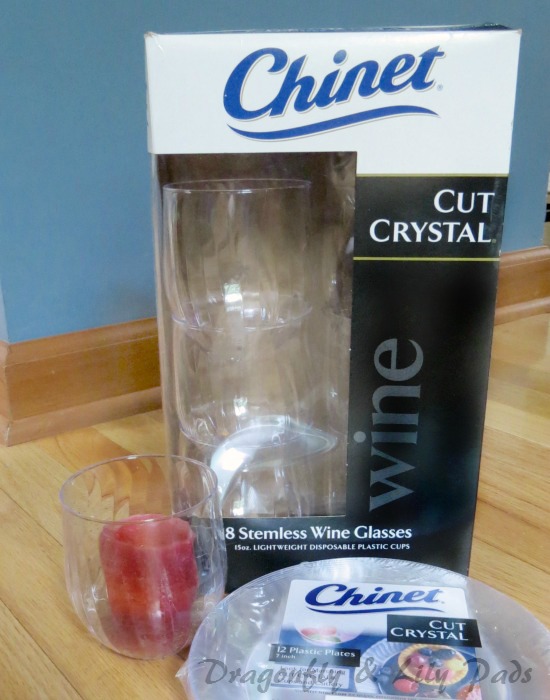 Cut Crystal Chinet used  in a scout craft project with a battery operated candle and nature finds during a treasure hunt.