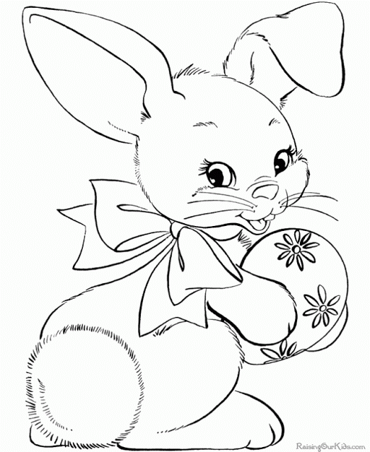 Free Easter Eggs Bunny Coloring Pages 2021 (2)